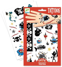 Tatouages temporaires : Pirates - Djeco - 2 planches