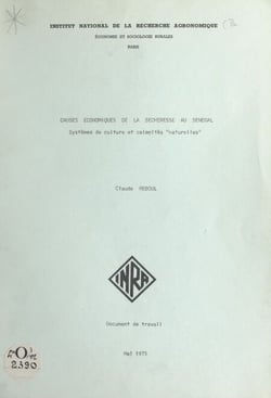 Causes économiques de la sécheresse au Sénégal - Systèmes de culture et calamités naturelles
