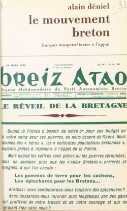 Le mouvement breton de 1919 à 1945