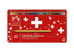 SWISSCOLOR BOITE METAL 40 COULEURS