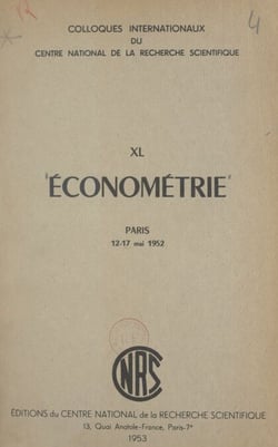 Économétrie - Paris, 12-17 mai 1952