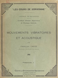 Mouvements vibratoires et acoustique (1)