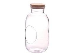 Bouteille verre avec bouchon liège - 23cm