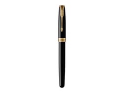Stylo plume - Noir - Sonnet Laqué noir, finitions or - Plume moyenne - Parker