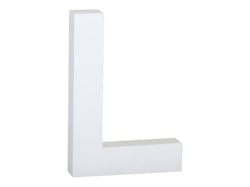 Lettre L majuscule - carton blanc - 20 cm