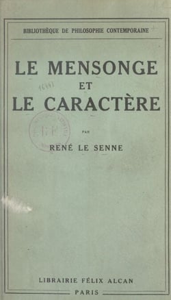 Le mensonge et le caractère
