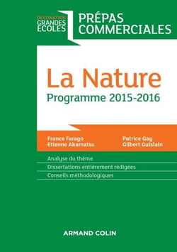 La Nature - Prépas commerciales - Programme 2015-2016