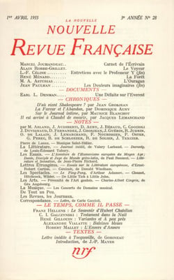 La Nouvelle Nouvelle Revue Française N' 28 (Avril 1955)
