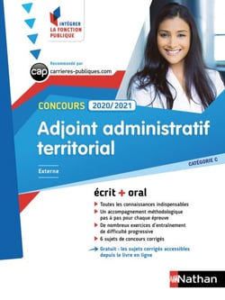 Adjoint administratif territorial - Catégorie C - 2020/2021 - Intégrer la fonction publique - Format : ePub 3