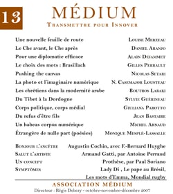 Médium n°13, octobre-décembre 2007