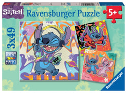 Puzzles 49 pièces - Lilo et Stitch - Jouer toute la journée Stitch - Ravensburger - 3 pièces