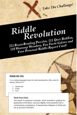 Riddle Revolution: 221 Brain-Bending Puzzles, 111 Quiz Riddles, 110 Warmup Wonders, Fun Facts Galore, and Your Personal Riddle Report Card! - Education by Riddles, #1
