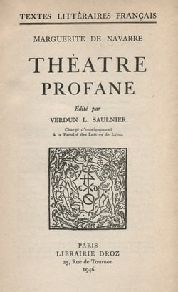 Théâtre profane - Nouvelle édition revue