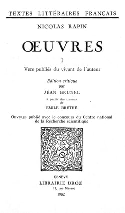 Œuvres - Tome premier, Vers publiés du vivant de l’auteur