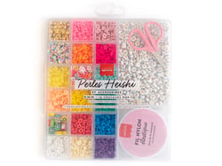 Boîte de perles Heishi 6 mm + accessoires La Petite Epicerie - 18 couleurs pop