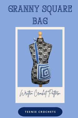 Granny Square Shoulder Bag - Written Crochet Pattern