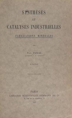 Synthèses et catalyses industrielles, fabrications minérales