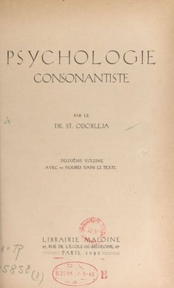 Psychologie consonantiste (2) - Avec 40 figures dans le texte