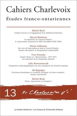 Cahiers Charlevoix 13 - Études franco-ontariennes