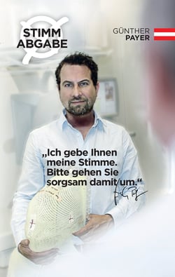 Stimmabgabe - Ich gebe Ihnen meine Stimme. Bitte gehen Sie sorgsam damit um