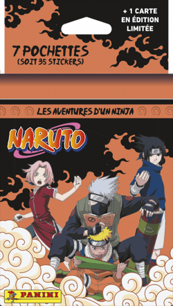 Lot de 7 pochettes + 1 carte édition limitée - NARUTO  - Panini France
