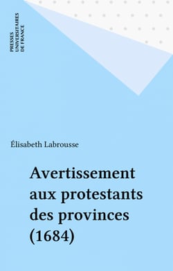 Avertissement aux protestants des provinces (1684)