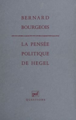 La Pensée politique de Hegel