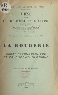 La bouderie - Essai psychologique et psychopathologique