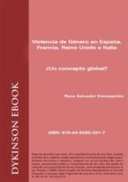 Violencia de Género en España, Francia, Reino Unido e Italia. ¿Un concepto global?