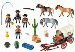 Chariot avec cow-boys et bandits - Playmobil Western 5248