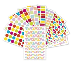 Gommettes Géométriques A6 - 20 planches de 1348 stickers - 10,5x16cm