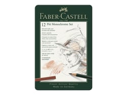 Boîte en métal 12 pièces - Faber-Castell - Set Pitt Monochrome Pro