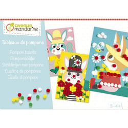Boite creative tableau de pompons
