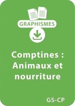Graphismes et comptines GS/CP - Animaux et nourriture - Un lot de 9 fiches à télécharger