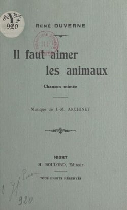 Il faut aimer les animaux - Chanson mimée