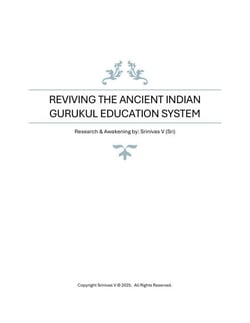 Reviving the Ancient Indian Gurukul Education System