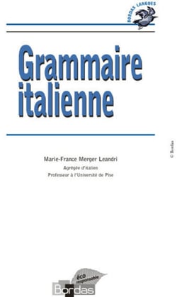 Bordas Langues - Grammaire italienne