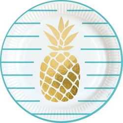 8 Assiettes Ananas 23 cm - Pineapple Vibes