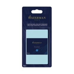 Etui de 8 cartouches longues standard Waterman - encre bleue 