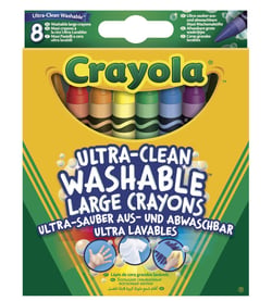 8 Gros Crayons Cire Ultra Lav Box Rdc Palette
