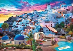 Puzzle Compact 500 pièces - Greece View - Clementoni