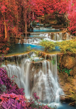 Puzzle 1000 pièces - Colorful Thai Falls - Clementoni