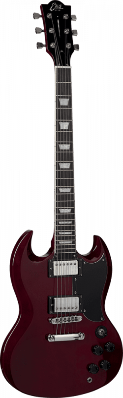 Eko DV10 - Guitare électrique - Type SG - Transparent Red