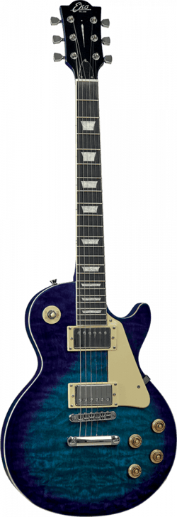 Eko Starter VL-480 - Guitare électrique - Type LP - See thru Blue Quilted