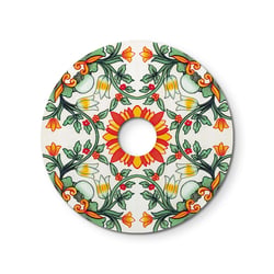 Abat-jour Ellepì pour lampes à suspension, murales et guirlandes - Diamètre 24 cm - Majolica rouge-vert