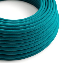 Câble textile en coton - RC21 - rond - 2,5 mètres x 0,75 mm - Bleu canard