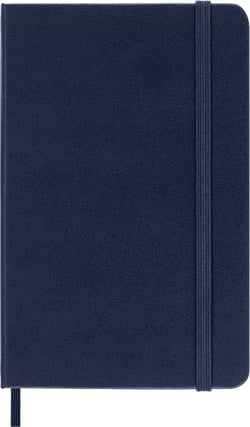 Carnet - 9 x 14 cm - Moleskine - 192 pages unies - couverture rigide - bleu	saphir
