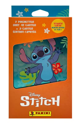 Jeu de cartes à collectionner Stitch - Boite métal - 7 pochettes et 3 cartes éditions limitées