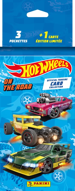 3 pochettes et une carte édition limitée - Hotwheels Jeu de carte à collectionner