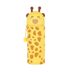 Trousse ronde 1 compartiment Legami - Jaune - Girafe